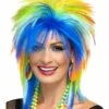 80´s Rainbow Punk Pruik