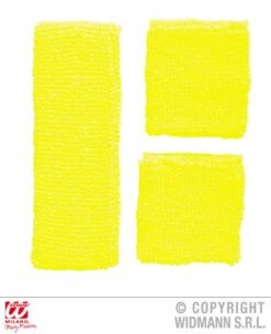 80's Zweetband Set Neon Geel
