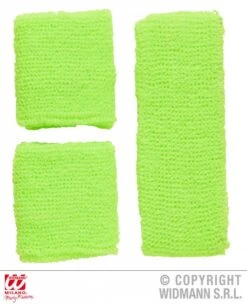 80's Zweetband Set Neon Groen