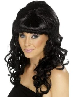 Beauty Pruik Beehive Zwart