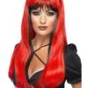 Betoverende Heksenpruik Rood/zwart