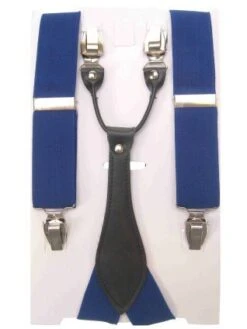 Bretel Luxe Blauw Met Leder