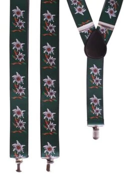 Bretel Tiroler Groen Met Edelweiss Bloem