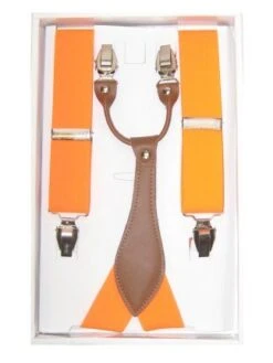 Bretels Luxe Fluor Oranje Met Leder