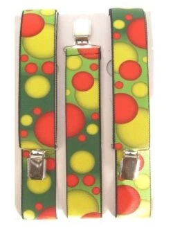 Bretels Rood/geel/groen Met Bolletjes