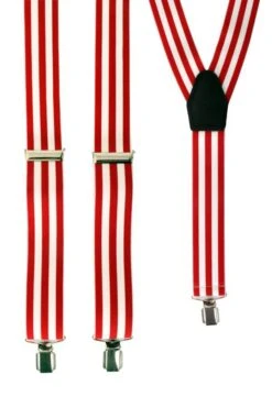Bretels Rood/wit Gestreept