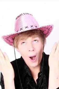 Cowboyhoed Softpink Pailletten