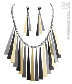 Egyptische Ketting En Oorring Set