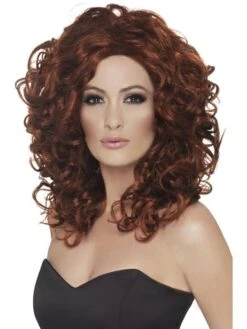 Fantasy Pruik Krul Auburn