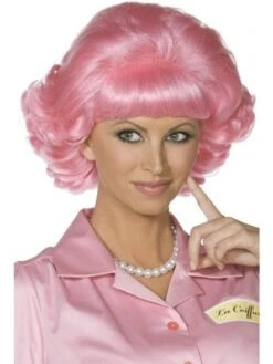 Frenchy Grease Pruik Pink