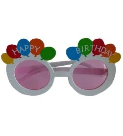 Funbril Happy Birthday Roze Glazen