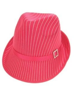 Gangsterhoed Streep Glans Pink