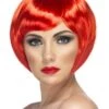 Glamour Pruik Bobline Rood
