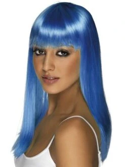 Glamourama Pruik Neon Blauw