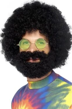 Groovy Dude Afro Pruik En Baard
