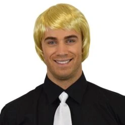Heren Pruik Stijl Blond Kort