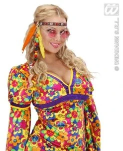 Hippie/Indiaan Hoofdband Met Kraaltjes En Veren