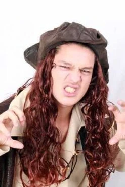 Hoed Caribbische Piraat + Bruin Haar