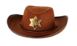 Hoed Vilt Sheriff Bruin Junior