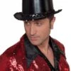 Hoge Hoed Lamee Met Paillettenband Zwart