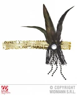 Hoofdband 20's Pailletten Goud