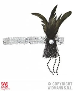 Hoofdband 20's Pailletten Zilver