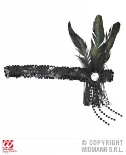 Hoofdband 20's Pailletten Zwart