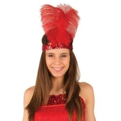 Hoofdband Charleston Rood