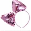 Hoofdband Met Paillettenstrik Roze