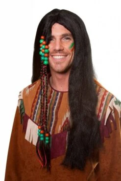 Indiaanse Pruik Met Kralen