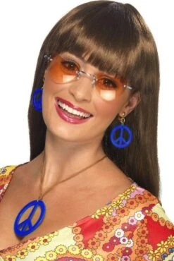 Ketting En Oorbellen Set Peace -Pruikentopper Exporteren Winkel ketting en oorbellen set peace 3