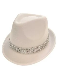 Kojakhoed Wit Met Strass-band