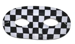 Oogmasker Zwart/wit Geblokt