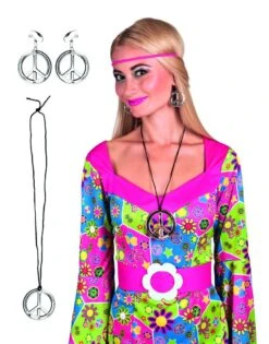 Peace Ketting + Oorbellen