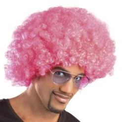 Pruik Afro Roze Iggy