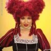 Pruik Barok Edelvrouw Rood