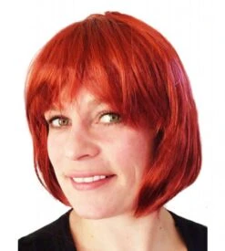 Pruik Bobline Koperrood