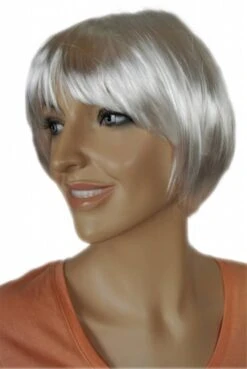 Pruik Bobline Kort Wit Miranda