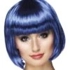 Pruik Bobline New Look Blauw