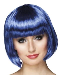 Pruik Bobline New Look Blauw