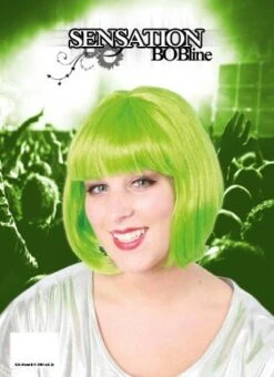 Pruik Bobline Sensation Fluor Groen