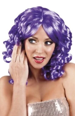 Pruik Cocktail Paars