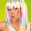 Pruik Dip Dye Rainbow