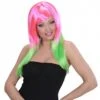 Pruik Disco Roze/groen