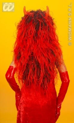 Pruik Duivel Extra Lang -Pruikentopper Exporteren Winkel pruik duivel extra lang 2