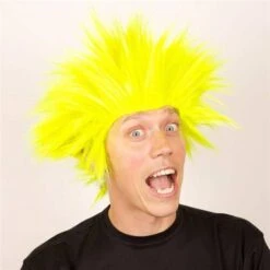 Pruik Electric Shock Geel