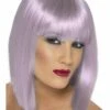 Pruik Glam Lila