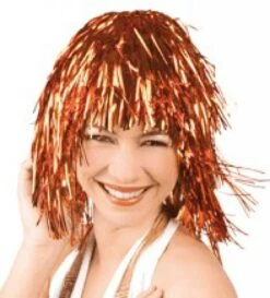 Pruik Glitter Oranje