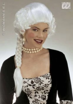 Pruik Hertogin Josephine Wit