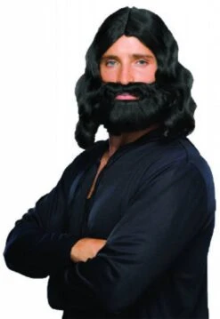 Pruik Holy Man Zwart